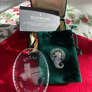 Authentic Waterford Crystal Christmas Ornament (State of Texas)